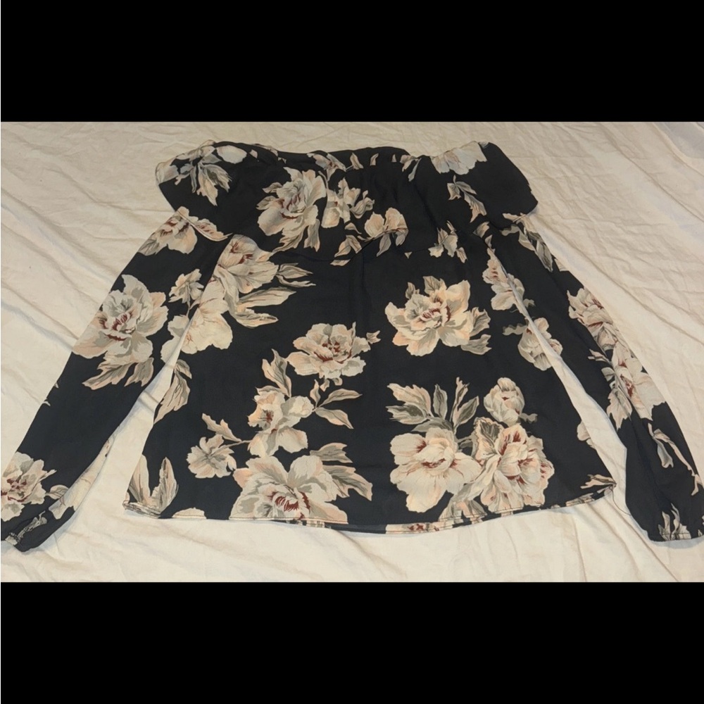 Moa Mao Blouse Women S Long Sleeve Floral Size Small
